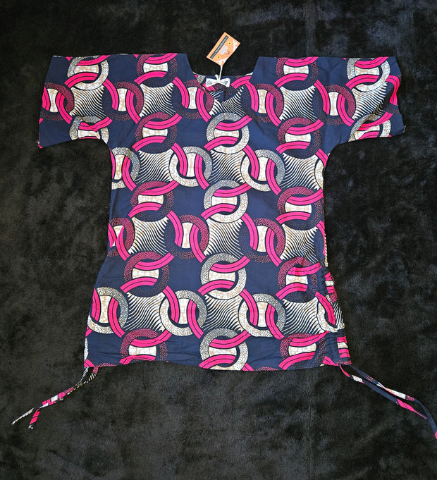 Pink Harmony Print Shirt Dress