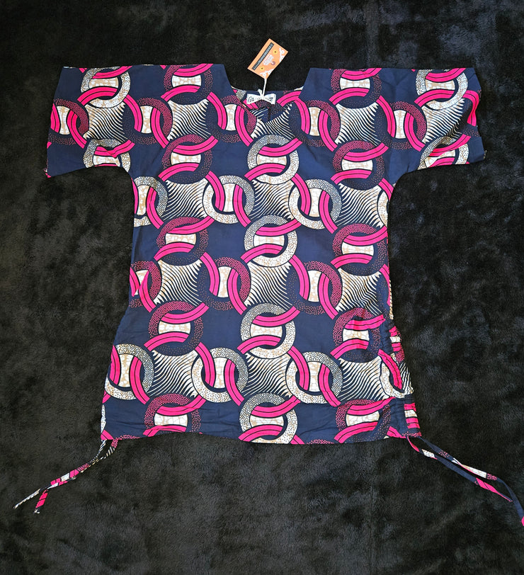 Pink Harmony Print Shirt Dress