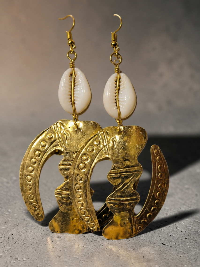 Earrings -Malaika Cowrie