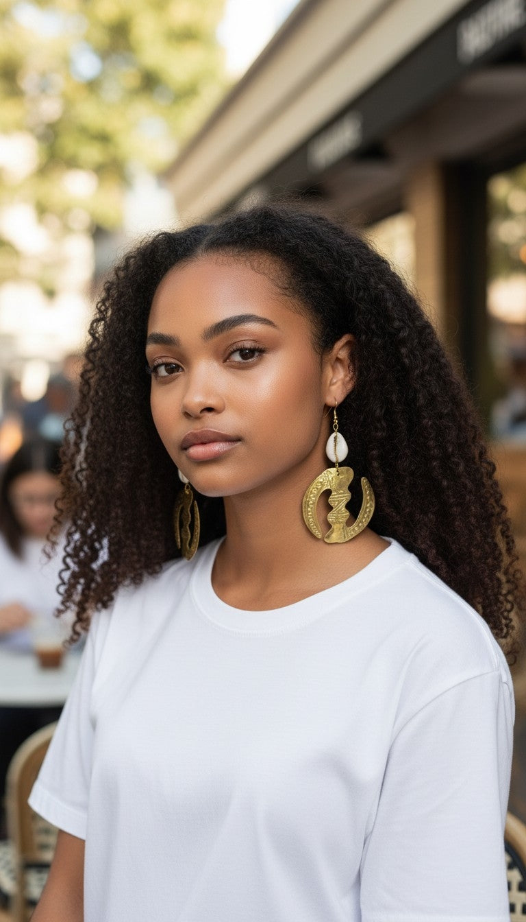 Malaika Cowrie Earrings