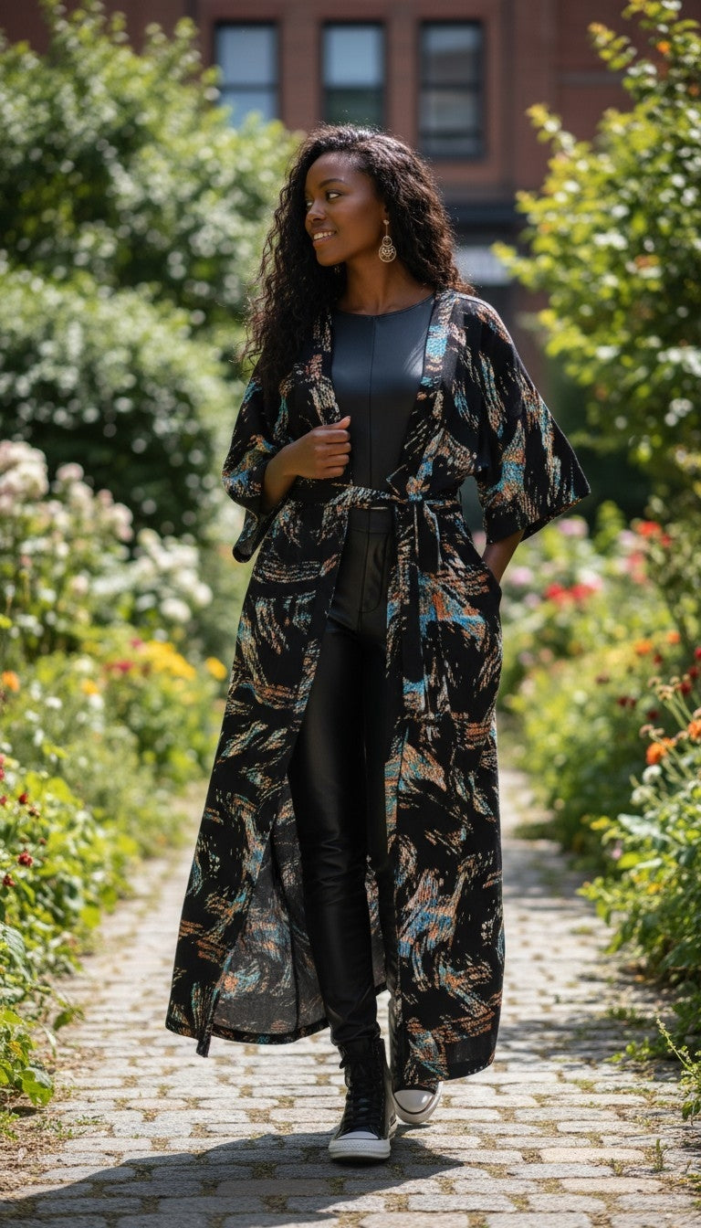 Midnight Breeze Kimono