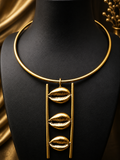 Neck Piece - Zuri Triple Cowrie