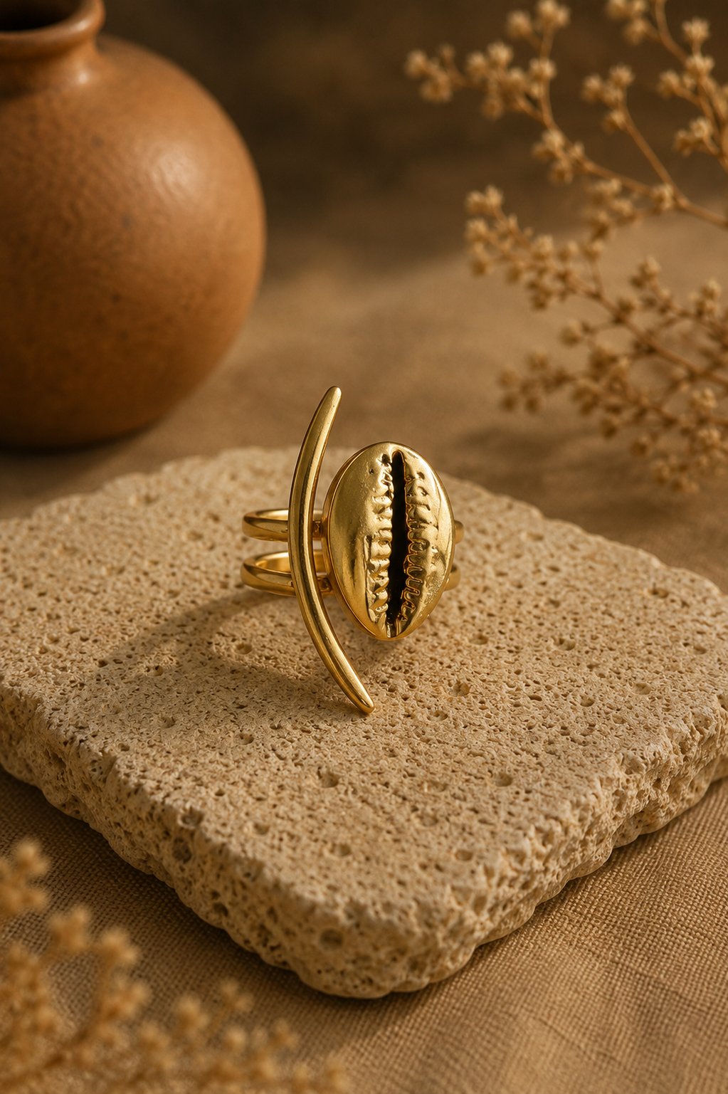 Ring - Nyota Cowrie Statement