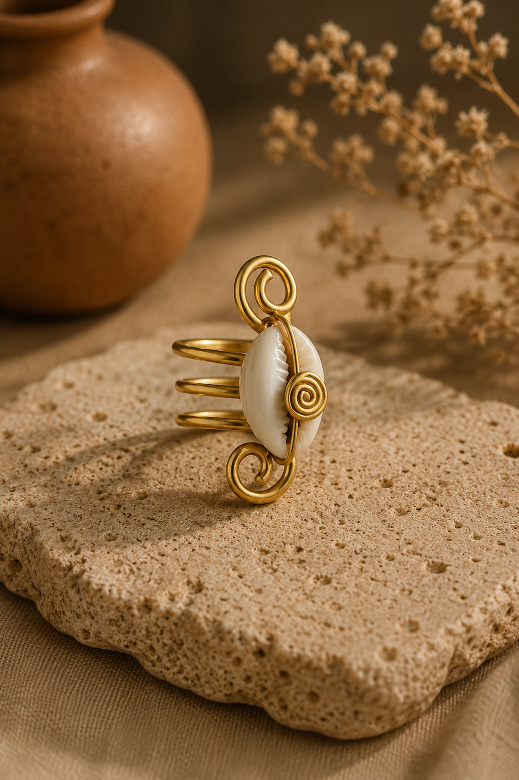 Ring - Zuri Spiral Cowrie