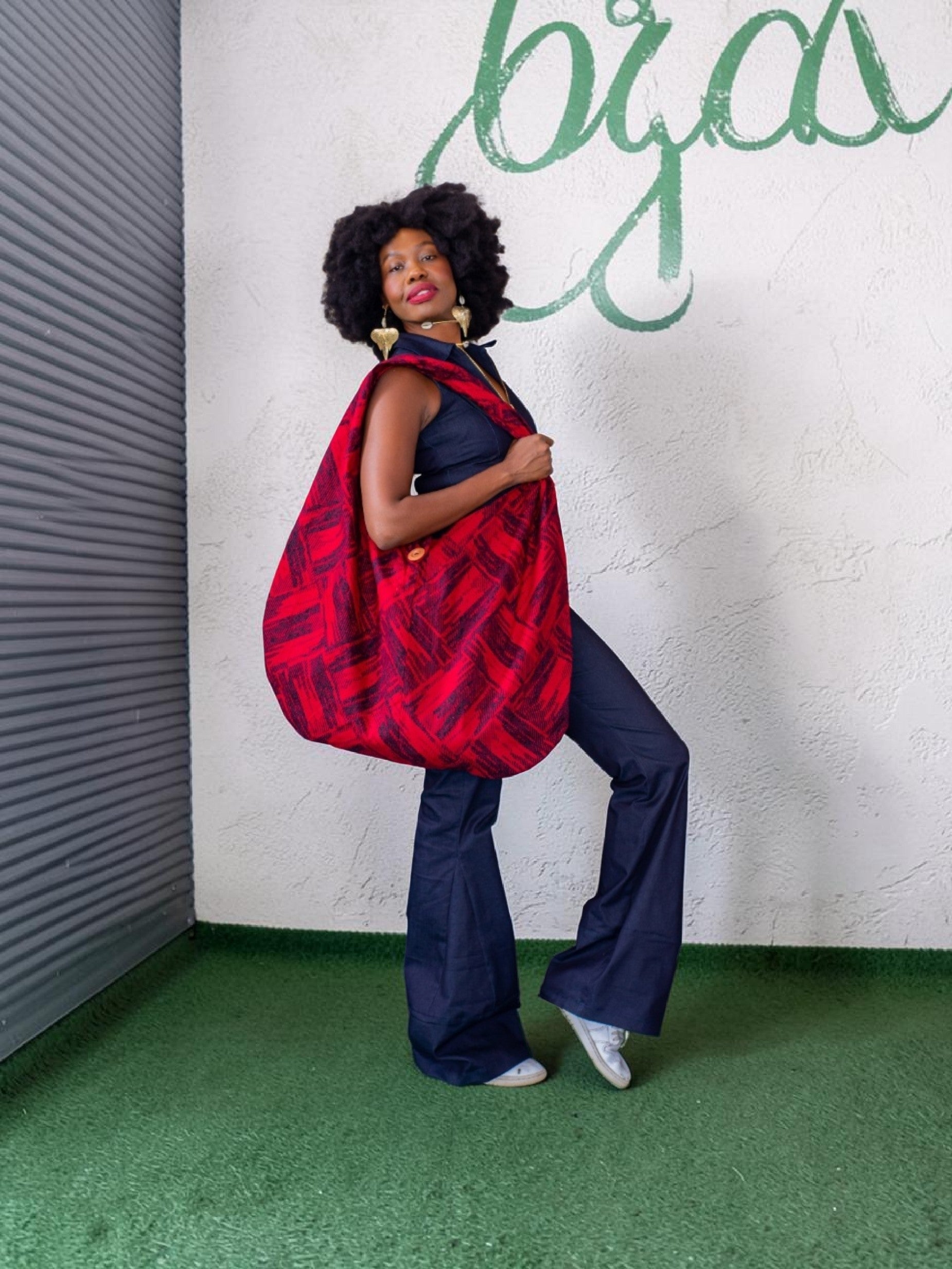Ankara Structured Statement Bag