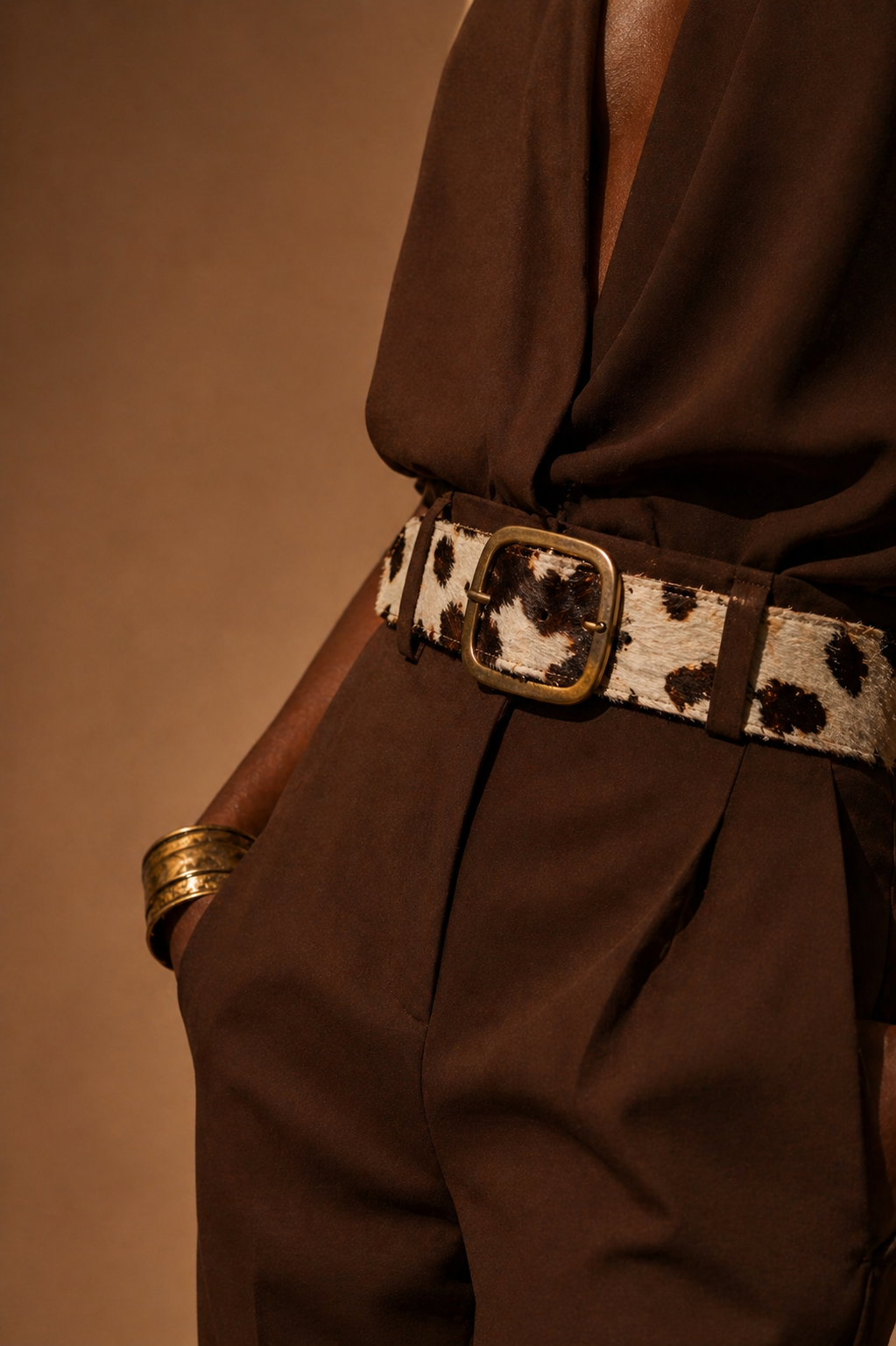 Kalahari Cowhide Belt